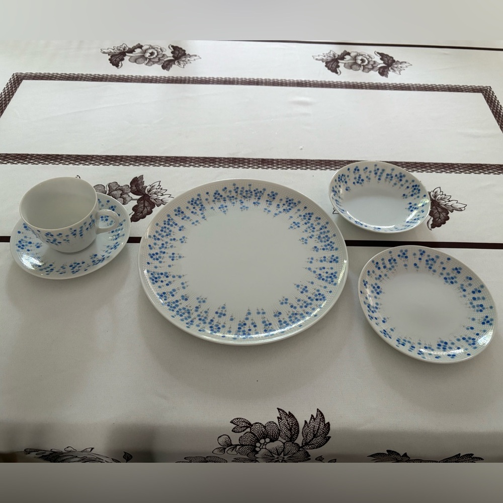 Sheffield Rhapsody Blue Floral - 5 piece place setting.
